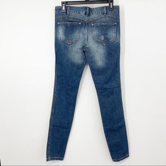 Free People Mid Rise Skinny Jeans 27 Y2K Retro Boho Bohemian Casual - Picture 3 of 5